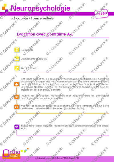 Page 1 de la fiche