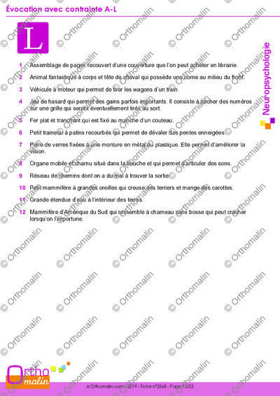 Page 13 de la fiche