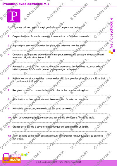 Page 16 de la fiche