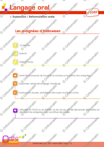 Page 1 de la fiche