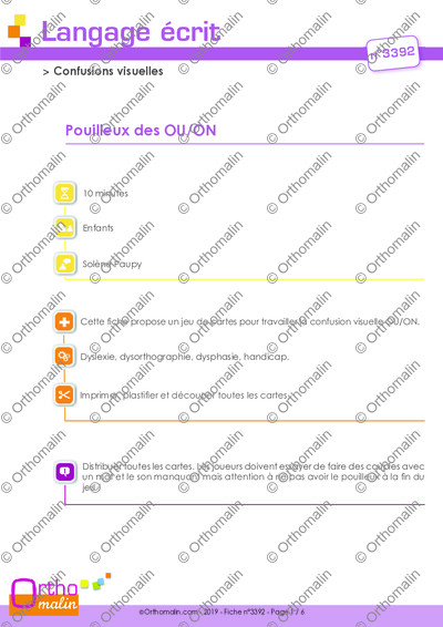 Page 1 de la fiche