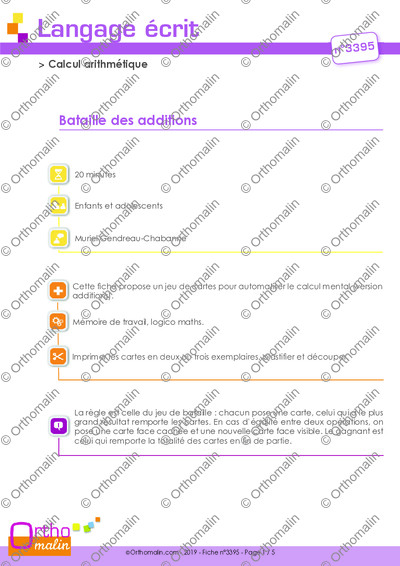 Page 1 de la fiche