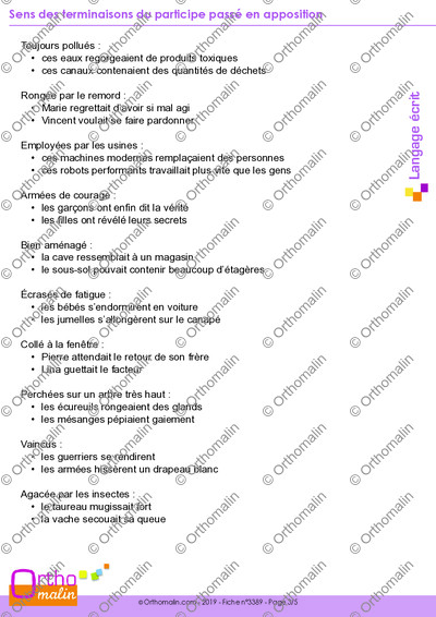 Page 3 de la fiche