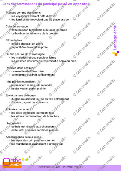 Page 5 de la fiche