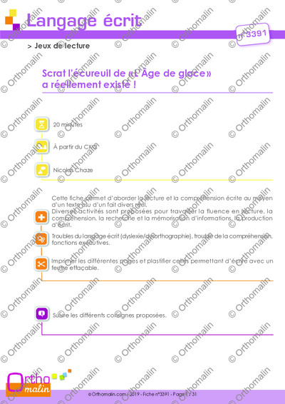 Page 1 de la fiche