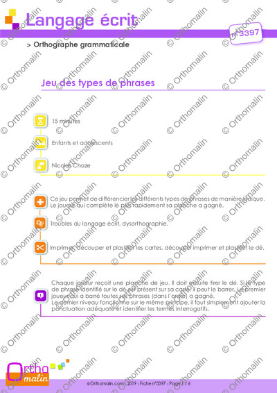Page 1 de la fiche