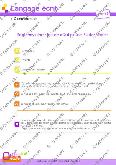 Page 1 de la fiche