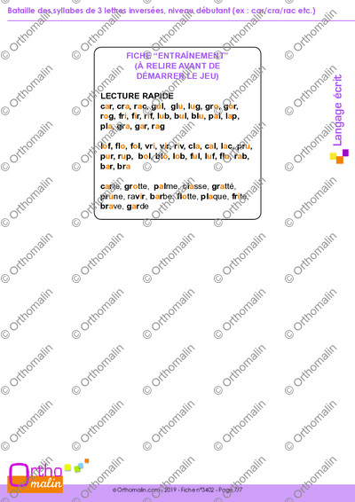 Page 7 de la fiche