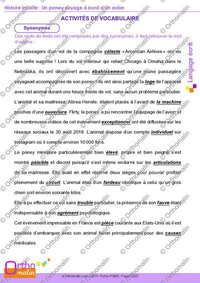 Page 15 de la fiche