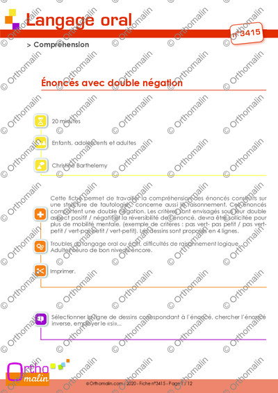 Page 1 de la fiche
