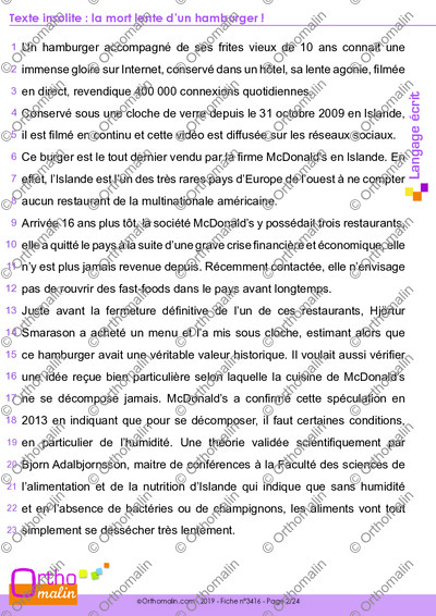 Page 2 de la fiche