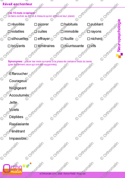Page 6 de la fiche