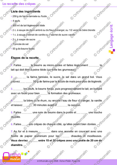 Page 3 de la fiche