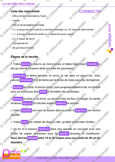 Page 4 de la fiche