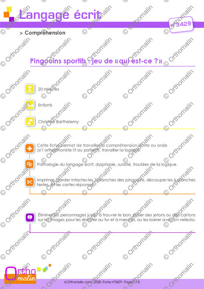 Page 1 de la fiche