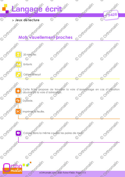 Page 1 de la fiche