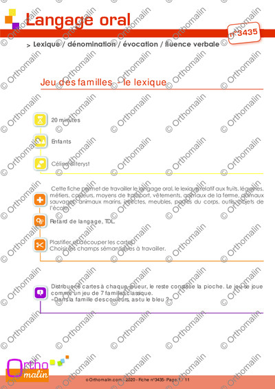 Page 1 de la fiche