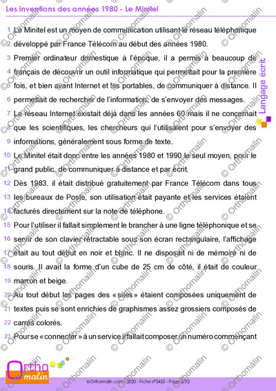 Page 2 de la fiche
