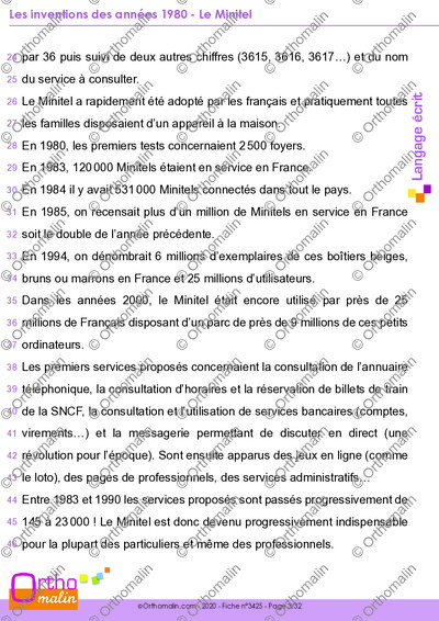 Page 3 de la fiche