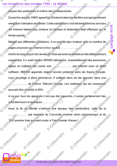 Page 21 de la fiche