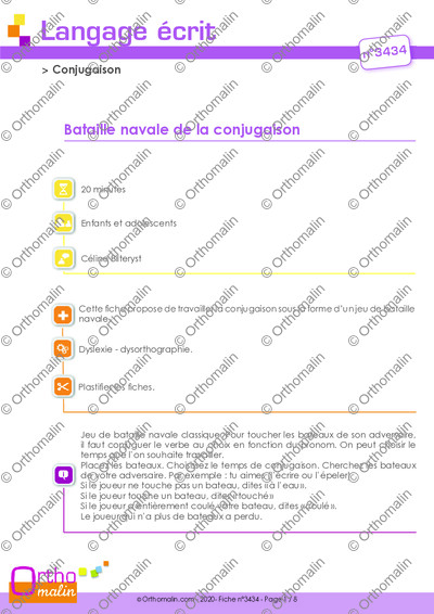 Page 1 de la fiche