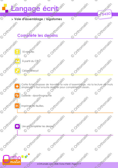 Page 1 de la fiche