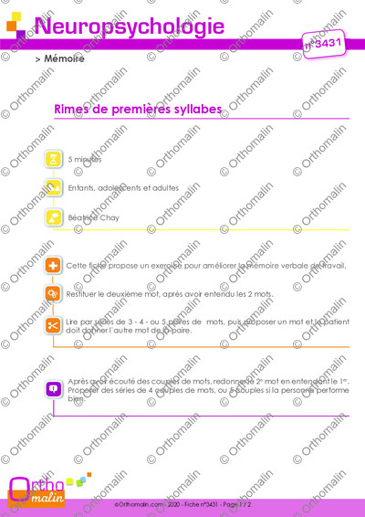 Page 1 de la fiche