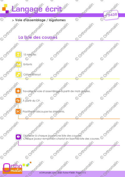 Page 1 de la fiche