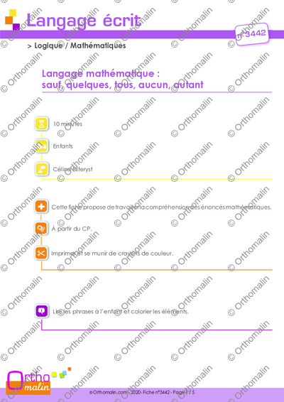 Page 1 de la fiche
