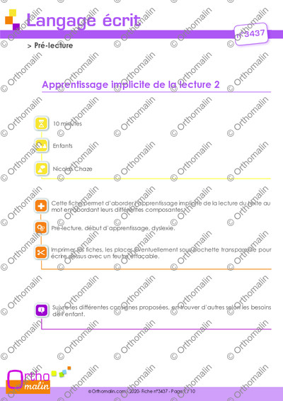 Page 1 de la fiche