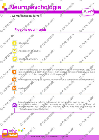 Page 1 de la fiche