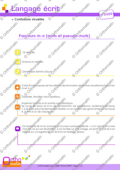 Page 1 de la fiche
