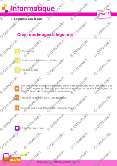 Page 1 de la fiche
