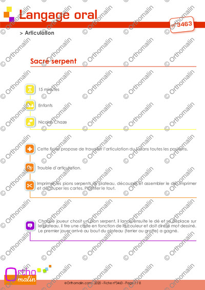 Page 1 de la fiche