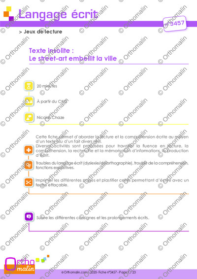 Page 1 de la fiche
