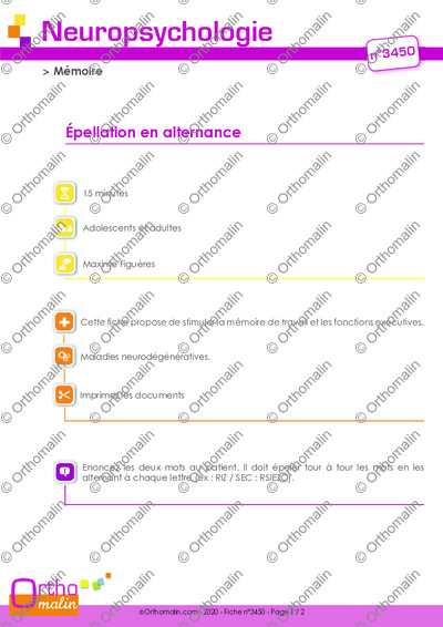 Page 1 de la fiche