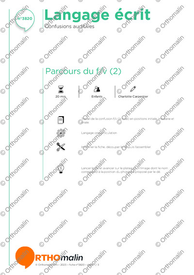 Page 1 de la fiche