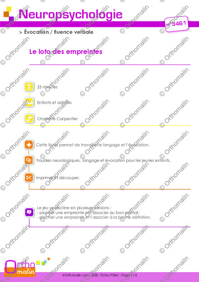 Page 1 de la fiche