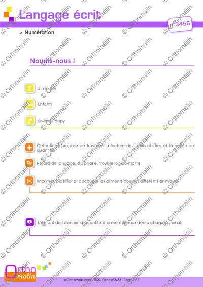 Page 1 de la fiche