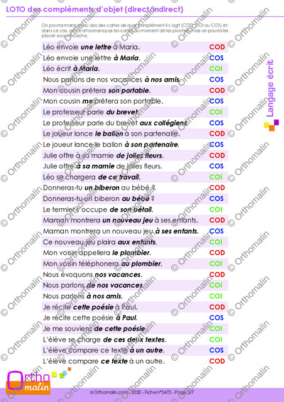 Page 5 de la fiche