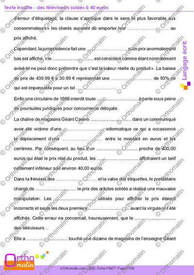 Page 17 de la fiche