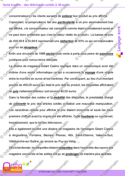Page 20 de la fiche