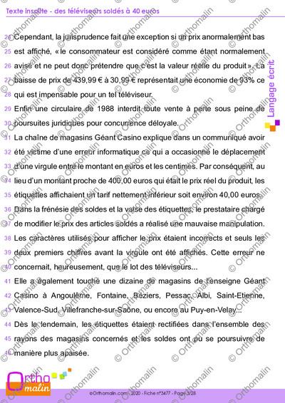 Page 3 de la fiche