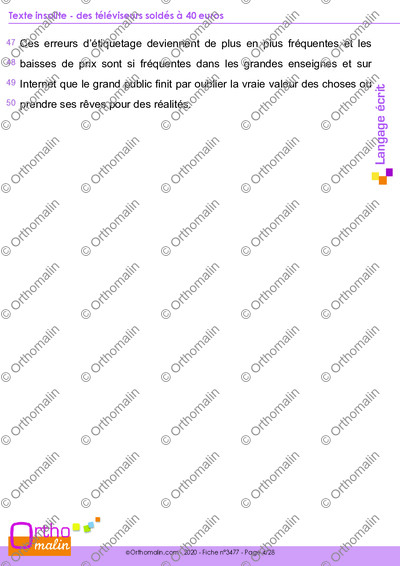 Page 4 de la fiche