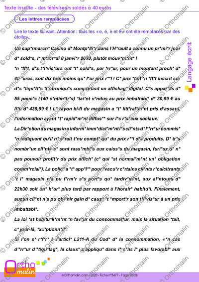 Page 10 de la fiche