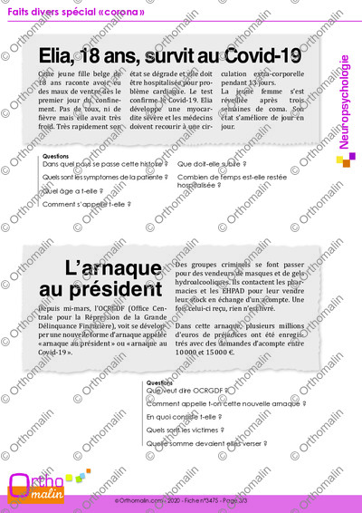 Page 3 de la fiche