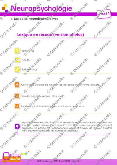 Page 1 de la fiche