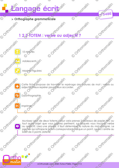 Page 1 de la fiche