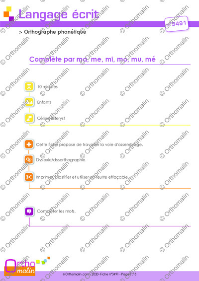 Page 1 de la fiche