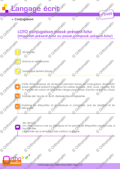 Page 1 de la fiche